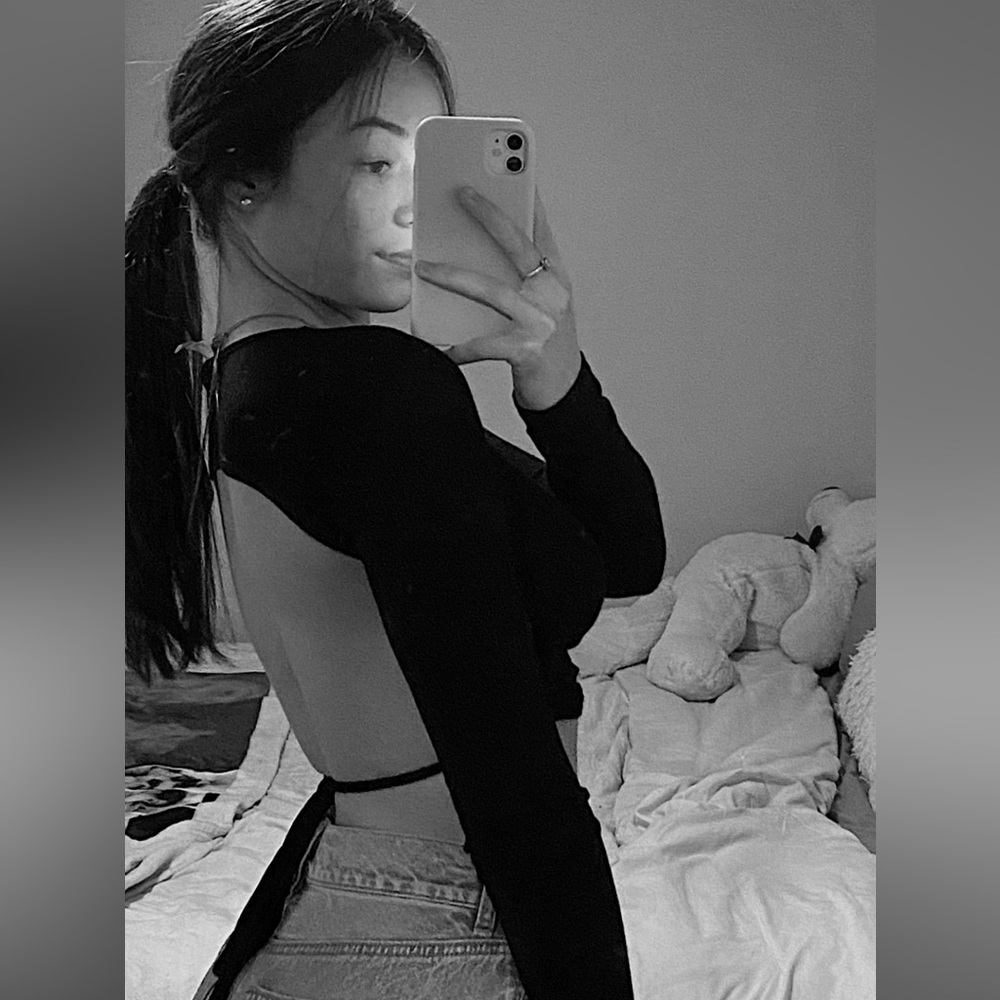 Open back long sleeve